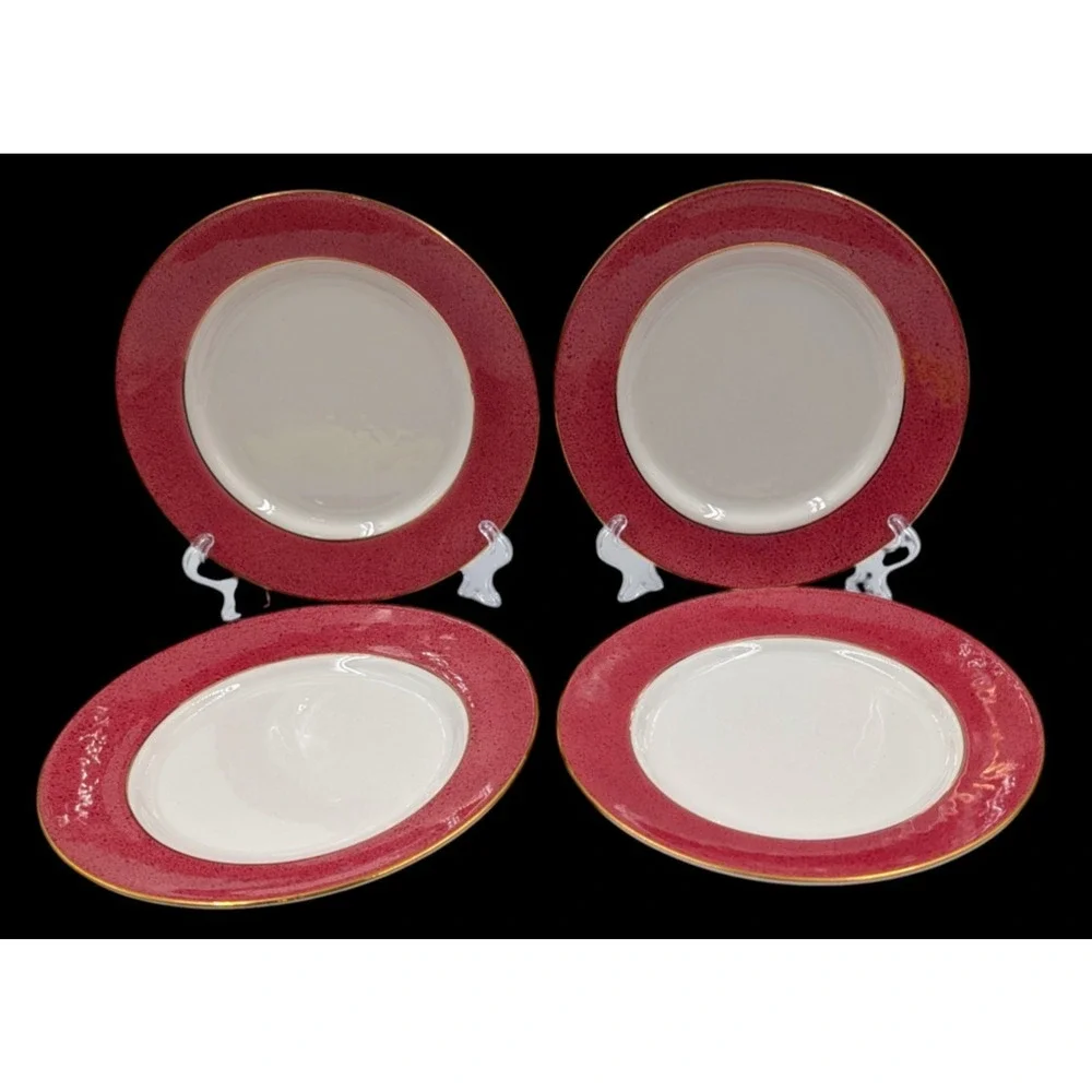 Nikko Riviera Red Salad Plates 7 3/8